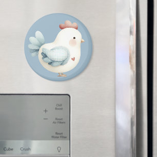 Pastell Cottagecore-Huhn Magnet