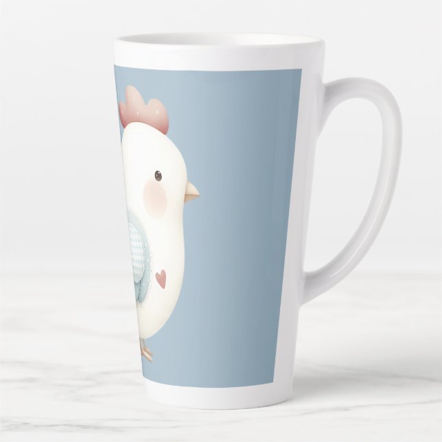 Pastell Cottagecore-Huhn Milchtasse (Rechts)