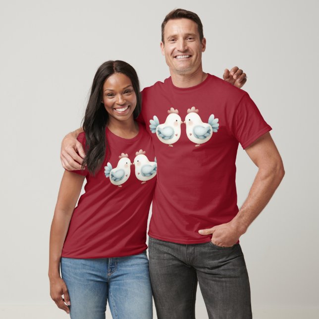 Pastell Cottagecore Huhn T-Shirt (Unisex)