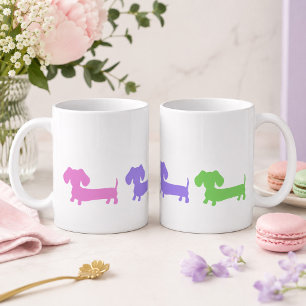 Pastell-Dachshund-Welpen-Kaffeetasse Kaffeetasse