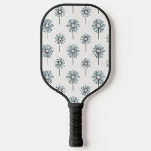 Pastell-Daisy-Linienkunst-Streifen Pickleball Schläger