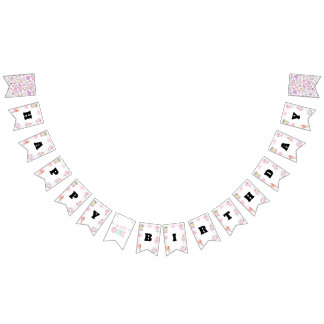 Pastell-Dessert-Frohe-Geburtstags-Girlande-Banner Wimpelkette