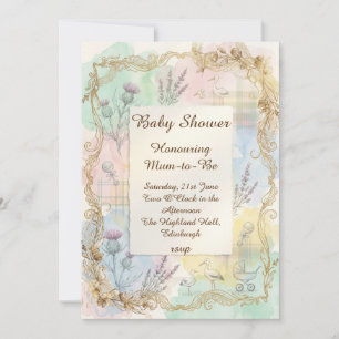 Pastell-Distel-Baby-Shower-Einladung Einladung