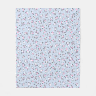 Pastell-Ditsy-Blumen nahtloses Muster Cottagecor Fleecedecke