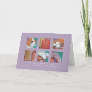 Pastell "Dog Puzzle" Liebe- und Ermutigungskarte Karte