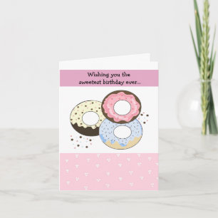 Pastell-Donut-Geburtstagsdesign Karte