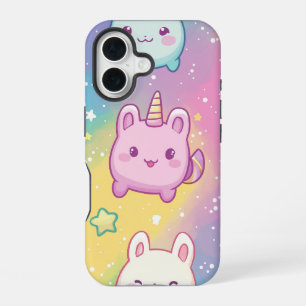 Pastell-Einhorn-Hasen-Anime-Handyhülle iPhone 16 Hülle