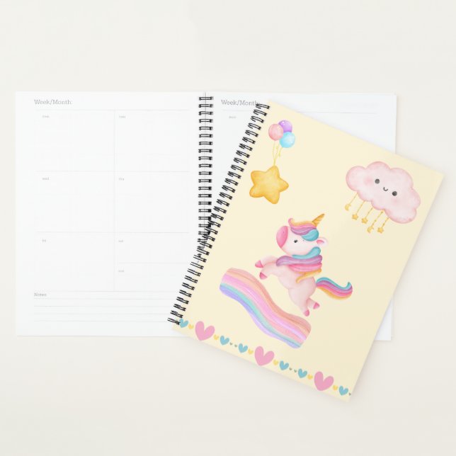 Pastell-Einhorn-Träume-Notizbuch Planer (Anzeige)