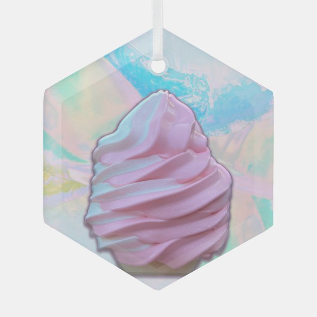 Pastell-Eiscreme-Traum Ornament Aus Glas (Vorderseite)