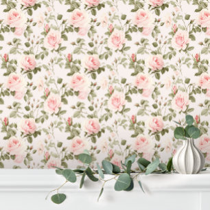 Pastell Elegante Rosa Rosen Floral Tapete