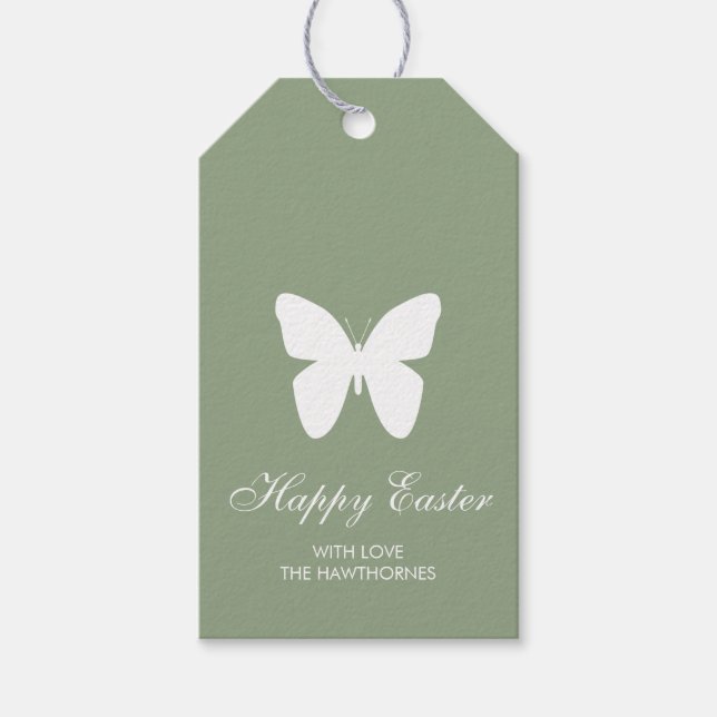 Pastell Elegantes Ostern Geschenkanhänger (Vorderseite)