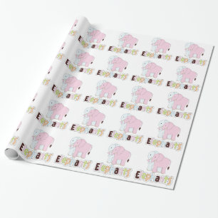 Pastell Elephants Geschenkpapier