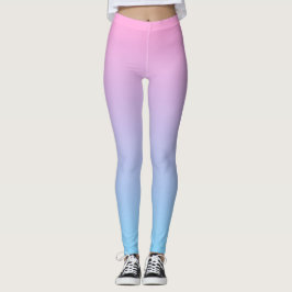 Pastell erblassen Sie - rosa und blaue Steigung Leggings