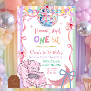 Pastell-Fancy-Haben keinen Schlaf Geburtstag Einladung