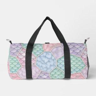 Pastell-Fantasy-Patchwork-Monogramm Duffle Bag