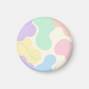 Pastell-Farbige Blob-Abstrakte Organische Formen Magnet