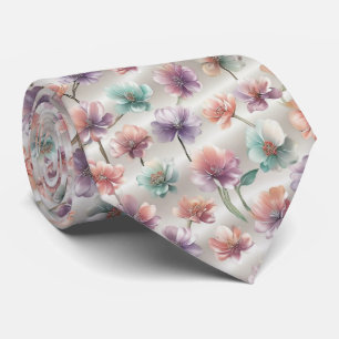 Pastell Farbverlauf Blumenmuster Krawatte