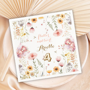 Pastell-Fee Blumengarten-Teeparty-Geburtstag Serviette