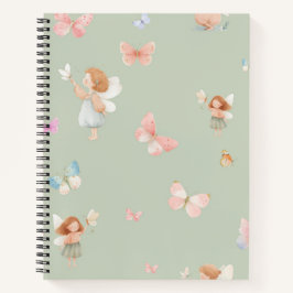 Pastell-Fee-Muster Süßes Schmetterlings-Kinderzimm Notizbuch
