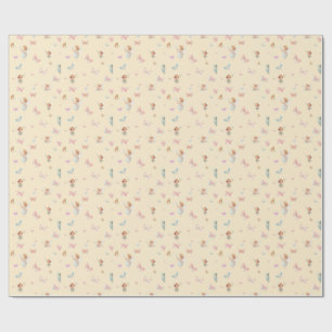 Pastell-Fee-Muster Süßes Schmetterlings-Nursery-De Geschenkpapier
