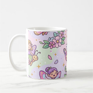 Pastell-Fee-Schmetterlings-Garten-Tasse Kaffeetasse