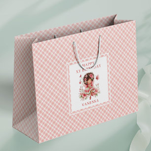 Pastell Feen Mädchen Röte Blumen Geburtstagsgesche Große Geschenktüte