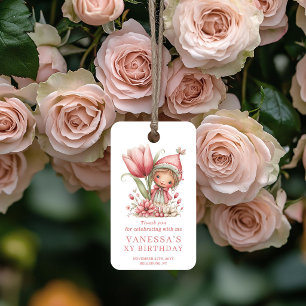 Pastell-Feengirl-Erosions-Blumen-Geburtstags-Gesch Geschenkanhänger