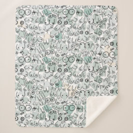 Pastell-feministische Brust Sherpadecke