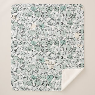 Pastell-feministische Brust Sherpadecke