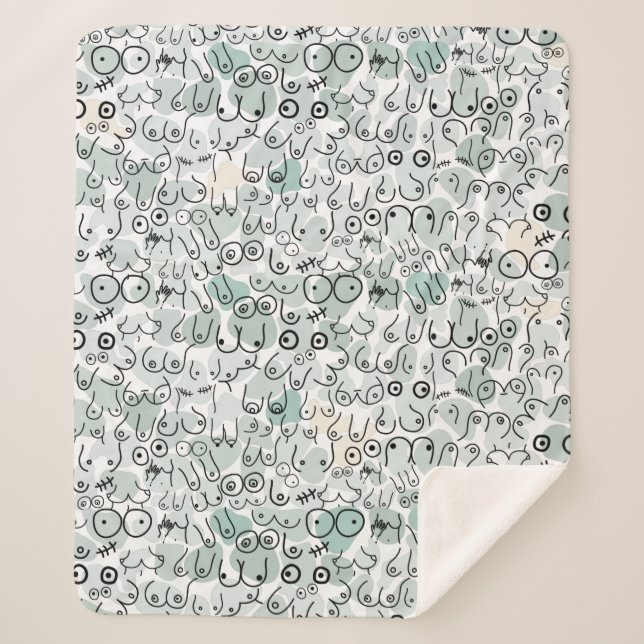 Pastell-feministische Brust Sherpadecke (Vorderseite)