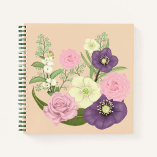 Pastell Floral Display Notizbuch