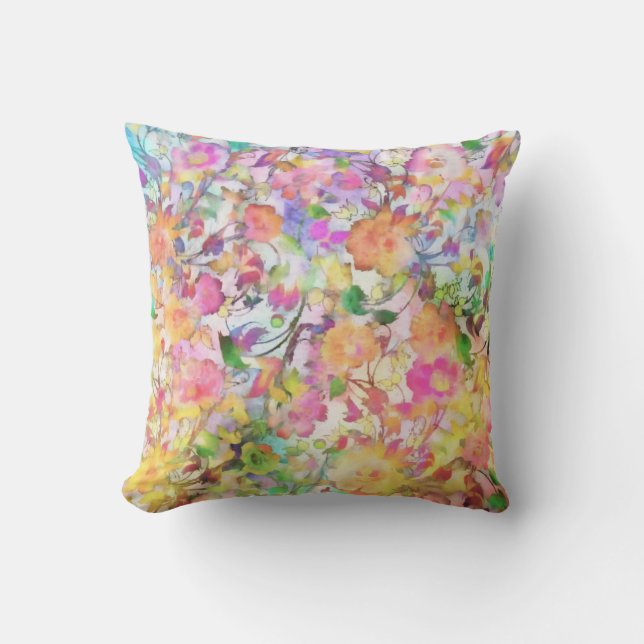 Pastell floral kissen (Vorderseite)