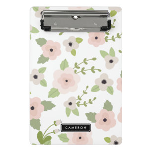Pastell floral Muster Personalisiert Mini Clipboar Mini Klemmbrett