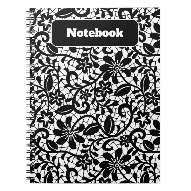 Pastell Floral Pattern Ästhetisches Notebook Notizblock (Vorderseite)