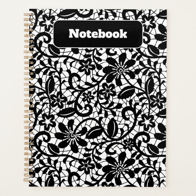 Pastell Floral Pattern Ästhetisches Notebook Planer (Vorderseite)