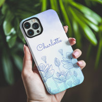 Pastell Floral Silhouette Overlay Personalisierter