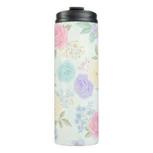 Pastell Floral Thermal Tumbler Thermosbecher