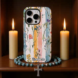 Pastell Floral Watercolor iPhone 16 Pro Hülle