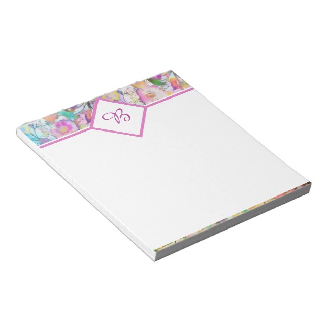 Pastell florales Notizblock (angewinkelt)