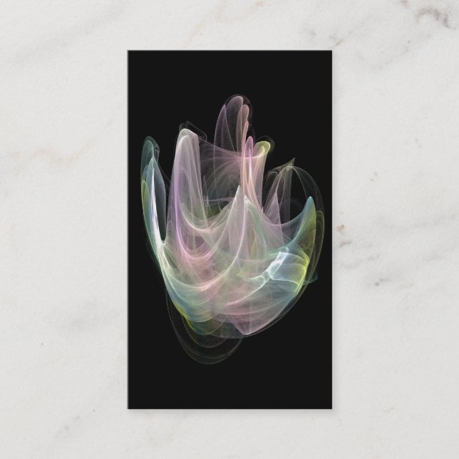 Pastell Fraktal Energy Business Card Visitenkarte (Vorderseite)