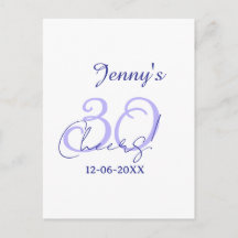 Pastell freut sich zum 30. Geburtstag lila elegant
