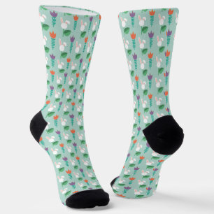 Pastell-Frühlings-Socken mit abstrakten Osterhasen Socken