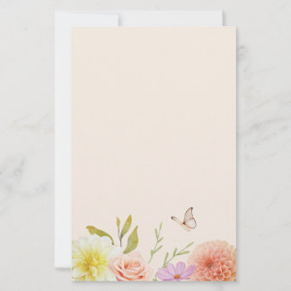 Pastell-Frühlingsblumen-Schreibwaren Briefpapier