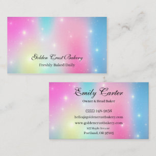 Pastell-Galaxie-Bäckerei-Geschäftskarten-Design Treuekarte