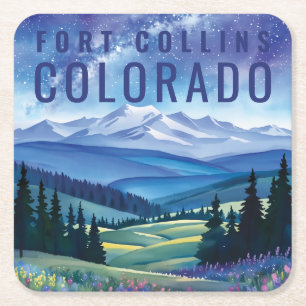 Pastell-Galaxie-Berglandschaft Colorado City  Rechteckiger Pappuntersetzer