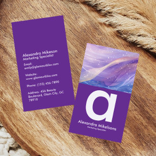 Pastell-Galaxie-Holografischer-Gradient Elegant Visitenkarte