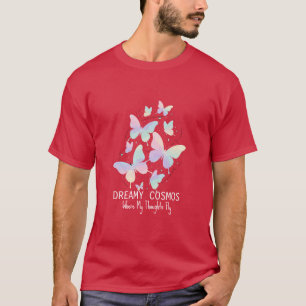 Pastell-Galaxie-Schmetterlinge Träumerische Ästhet T-Shirt