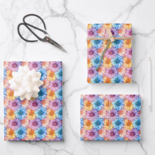 Pastell Gänseblümchen Geschenkpapier Set
