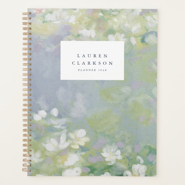 Pastell-Garten-Aquarell-Planer Planer (Vorderseite)