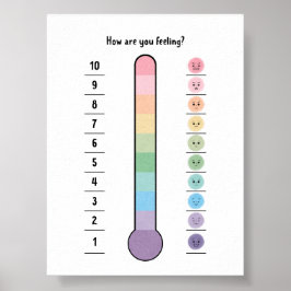 Pastell-Gefühl-Thermometer-Poster Poster
